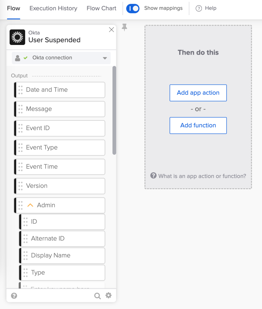 Flow with User Suspended event image